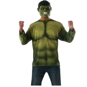 Men's Hulk Halloween Costume Large NWT Shirt  Mask